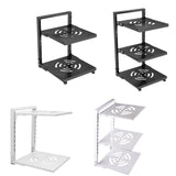 Maxbell Pot and Pan Organizer Organization Storage for Under Cabinet Home Countertop 2 Tier Black