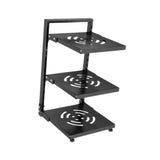 Maxbell Pot and Pan Organizer Organization Storage for Under Cabinet Home Countertop 3 Tier Black