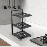 Maxbell Pot and Pan Organizer Organization Storage for Under Cabinet Home Countertop 3 Tier Black
