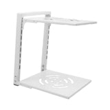 Maxbell Pot and Pan Organizer Organization Storage for Under Cabinet Home Countertop 2 Tier White