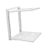 Maxbell Pot and Pan Organizer Organization Storage for Under Cabinet Home Countertop 2 Tier White