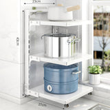 Maxbell Pot and Pan Organizer Organization Storage for Under Cabinet Home Countertop 3 Tier White