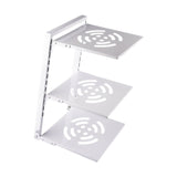 Maxbell Pot and Pan Organizer Organization Storage for Under Cabinet Home Countertop 3 Tier White