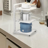 Maxbell Pot and Pan Organizer Organization Storage for Under Cabinet Home Countertop 3 Tier White