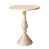 Maxbell Side Table Small End Table Round Bedside Table for Bedroom Small Place Hotel Light Khaki