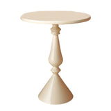 Maxbell Side Table Small End Table Round Bedside Table for Bedroom Small Place Hotel Light Khaki