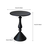 Maxbell Side Table Small End Table Round Bedside Table for Bedroom Small Place Hotel Black