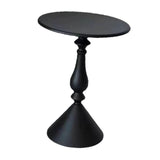 Maxbell Side Table Small End Table Round Bedside Table for Bedroom Small Place Hotel Black