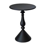 Maxbell Side Table Small End Table Round Bedside Table for Bedroom Small Place Hotel Black