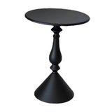 Maxbell Side Table Small End Table Round Bedside Table for Bedroom Small Place Hotel Black