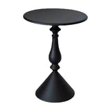 Maxbell Side Table Small End Table Round Bedside Table for Bedroom Small Place Hotel Black