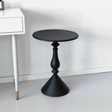 Maxbell Side Table Small End Table Round Bedside Table for Bedroom Small Place Hotel Black