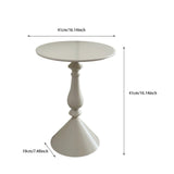 Maxbell Side Table Small End Table Round Bedside Table for Bedroom Small Place Hotel White