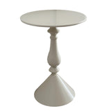 Maxbell Side Table Small End Table Round Bedside Table for Bedroom Small Place Hotel White