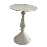 Maxbell Side Table Small End Table Round Bedside Table for Bedroom Small Place Hotel White