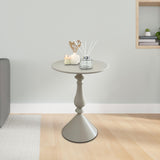 Maxbell Side Table Small End Table Round Bedside Table for Bedroom Small Place Hotel White