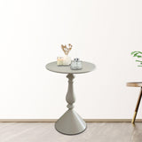 Maxbell Side Table Small End Table Round Bedside Table for Bedroom Small Place Hotel White