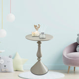 Maxbell Side Table Small End Table Round Bedside Table for Bedroom Small Place Hotel White