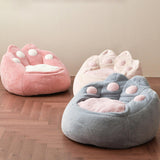 Maxbell Bean Bag Chair Couch Filler Included Single Sofa for Home Living Room Office White