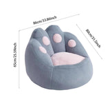 Maxbell Bean Bag Chair Couch Filler Included Single Sofa for Home Living Room Office Gray