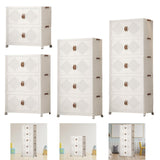 Maxbell Foldable Storage Cabinet Stackable Storage Bins for Bedroom Office Apartment 2 Tier