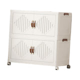 Maxbell Foldable Storage Cabinet Stackable Storage Bins for Bedroom Office Apartment 2 Tier