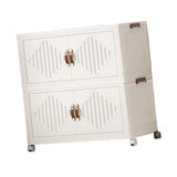 Maxbell Foldable Storage Cabinet Stackable Storage Bins for Bedroom Office Apartment 2 Tier