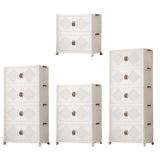 Maxbell Foldable Storage Cabinet Stackable Storage Bins for Bedroom Office Apartment 2 Tier