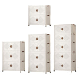 Maxbell Foldable Storage Cabinet Stackable Storage Bins for Bedroom Office Apartment 2 Tier