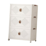 Maxbell Foldable Storage Cabinet Stackable Storage Bins for Bedroom Office Apartment 3 Tier
