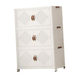 Maxbell Foldable Storage Cabinet Stackable Storage Bins for Bedroom Office Apartment 3 Tier