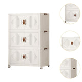 Maxbell Foldable Storage Cabinet Stackable Storage Bins for Bedroom Office Apartment 3 Tier
