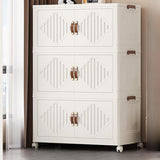 Maxbell Foldable Storage Cabinet Stackable Storage Bins for Bedroom Office Apartment 3 Tier