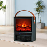 Maxbell Electric Fireplace Heater Decorative Home Decor for Desktop Living Room Home Green