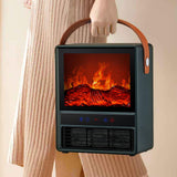 Maxbell Electric Fireplace Heater Decorative Home Decor for Desktop Living Room Home Green