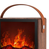 Maxbell Electric Fireplace Heater Decorative Home Decor for Desktop Living Room Home Brown