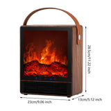 Maxbell Electric Fireplace Heater Decorative Home Decor for Desktop Living Room Home Brown