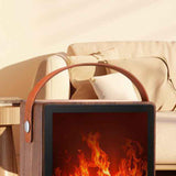 Maxbell Electric Fireplace Heater Decorative Home Decor for Desktop Living Room Home Brown