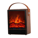 Maxbell Electric Fireplace Heater Decorative Home Decor for Desktop Living Room Home Brown
