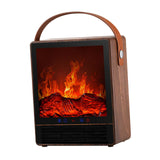Maxbell Electric Fireplace Heater Decorative Home Decor for Desktop Living Room Home Brown