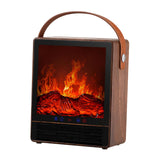 Maxbell Electric Fireplace Heater Decorative Home Decor for Desktop Living Room Home Brown