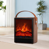 Maxbell Electric Fireplace Heater Decorative Home Decor for Desktop Living Room Home Brown