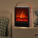 Maxbell Electric Fireplace Heater Decorative Home Decor for Desktop Living Room Home Brown