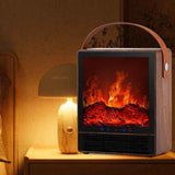 Maxbell Electric Fireplace Heater Decorative Home Decor for Desktop Living Room Home Brown