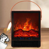 Maxbell Electric Fireplace Heater Decorative Home Decor for Desktop Living Room Home Brown