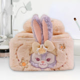 Maxbell Makeup Bag Cartoon Stuffed Cosmetic Bag for Brushes Tools Bathroom Daily Use Apricot