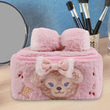 Maxbell Makeup Bag Cartoon Stuffed Cosmetic Bag for Brushes Tools Bathroom Daily Use Pink