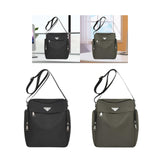 Maxbell Men's Shoulder Bag with Zipper Portable Adjustable Strap for Biking Shopping Black