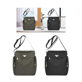 Maxbell Men's Shoulder Bag with Zipper Portable Adjustable Strap for Biking Shopping Black