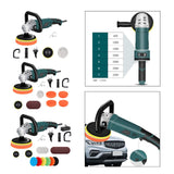 Maxbell Car Buffer Polisher Waxer Repair Tools for Waxing Car Detailing Boat Sanding 7pcs